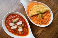 Tripple Chicken Schezwan Fried Rice