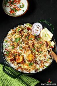 Paneer Tikka Dum Biryani